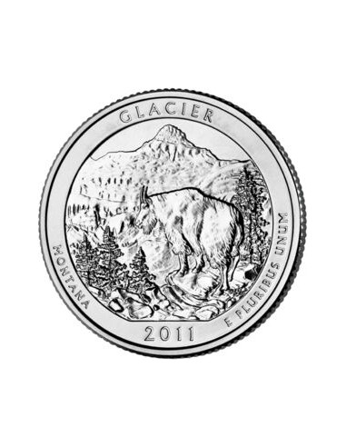 Awers monety USA 25 centów / ćwiartka 2011 Park Narodowy Glacier