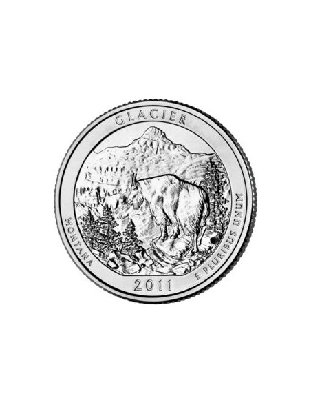 Awers monety USA 25 centów / ćwiartka 2011 Park Narodowy Glacier