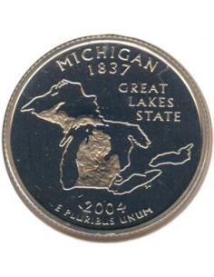 Awers monety USA 25 centów / ćwiartka 2004 Michigan — stan Wielkich Jezior