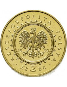 Awers monety 2 zł 1999 Zamki i pałace w Polsce: Pałac Potockich w Radzyniu Podlaskim 2