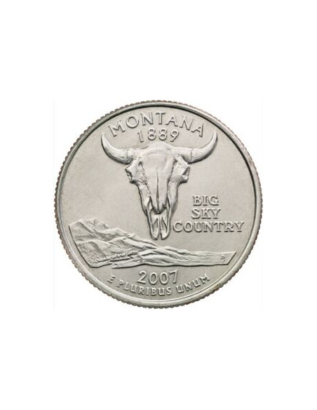 Awers monety 25 centów / ćwiartka 2007 Montana