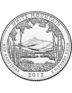 Awers monety 25 centów / ćwiartka 2013 Narodowy Las White Mountain