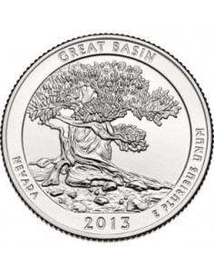 Awers monety 25 centów / ćwiartka 2013 Park Narodowy Great Basin