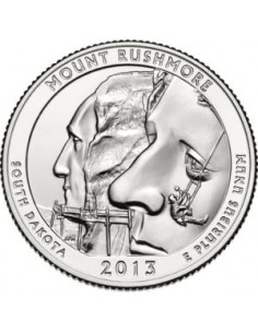 Awers monety 25 centów / ćwiartka 2013 Mount Rushmore