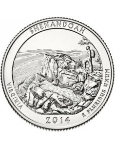 Awers monety 25 centów / ćwiartka 2014 Park Narodowy Shenandoah