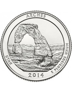 Awers monety 25 centów / ćwiartka 2014 Park Narodowy Arches