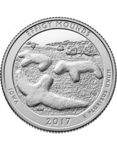 Awers monety 25 centów / ćwiartka 2017 Effigy Mounds