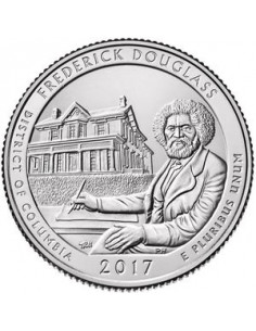 Awers monety 25 centów / ćwiartka 2017 Narodowe miejsce pamięci Fredericka Douglassa