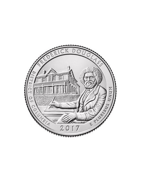 Awers monety 25 centów / ćwiartka 2017 Narodowe miejsce pamięci Fredericka Douglassa