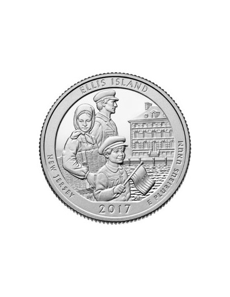 Awers monety 25 centów / ćwiartka 2017 Wyspa Ellis