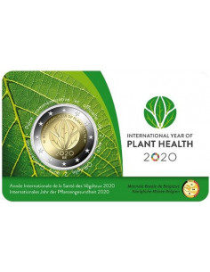 Awers monety Belgia 2 euro 2020 Międzynarodowy Rok Zdrowia Roślin wersja francuska