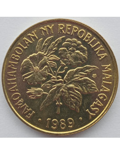 Awers monety Madagaskar 20 Franków 1989 2