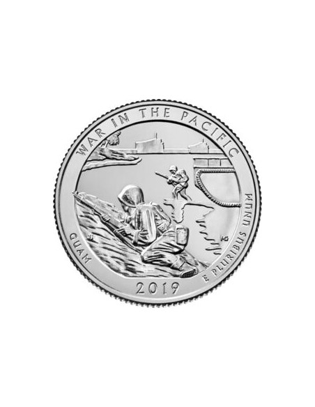 Awers monety 25 centów / ćwiartka 2019 Narodowy Park Historyczny Wojna na Pacyfiku