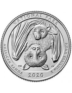 Awers monety 25 centów / ćwiartka 2020 Park Narodowy Samoa Amerykańskiego