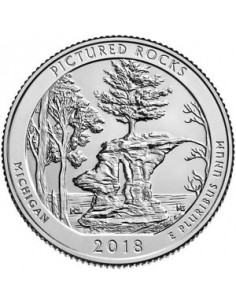Awers monety 25 centów / ćwiartka 2018 Rocks National Lakeshore Michigan