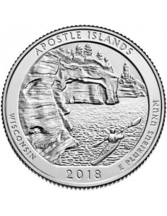 Awers monety 25 centów / ćwiartka 2018 Park Narodowy Wysp Apostolskich