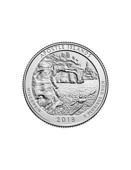 Awers monety 25 centów / ćwiartka 2018 Park Narodowy Wysp Apostolskich