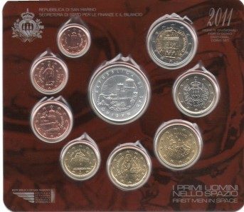 Zestaw menniczy monet z San Marino z 2011 roku