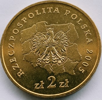 Awers monet okolicznościowych  złote z serii Herby Województw