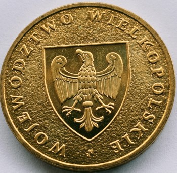 Rewers monety 2 zł 2005 - Herby Województw: wielkopolskie