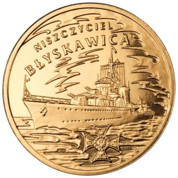 Rewers monety Niszczyciel „Błyskawica” - emisja z dnia 26 kwietnia 2012