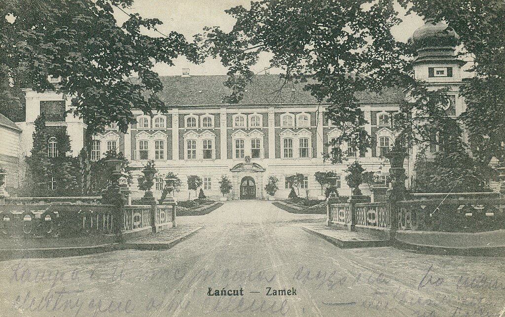 ﻿Zamek w Łańcucie - fotografia wykonana około 1915 roku