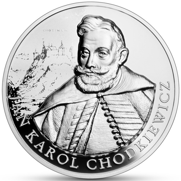 Hetmani Rzeczypospolitej Jan Karol Chodkiewicz moneta srebrna rewers