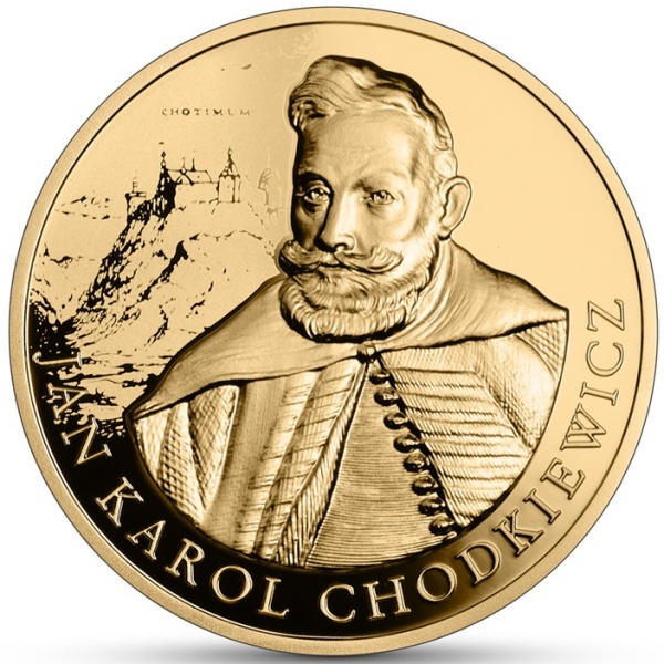 Hetmani Rzeczypospolitej Jan Karol Chodkiewicz moneta złota rewers