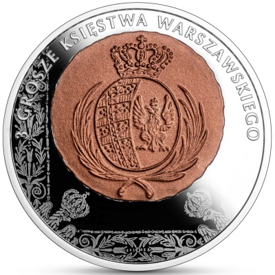 Historia monety polskiej – 3 grosze Księstwa Warszawskiego rewers