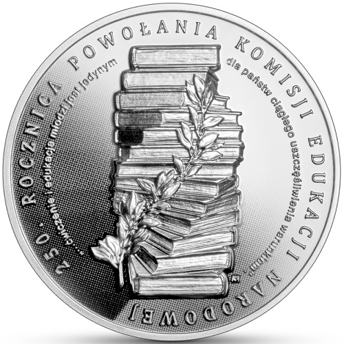 250. rocznica powołania Komisji Edukacji Narodowej, srebrne 10 złotych - rewers