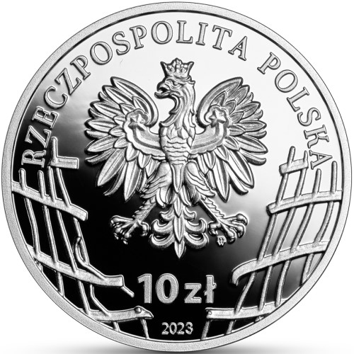 Rewers srebrnej monety poświęconej Ignacemu Paderewskiemu