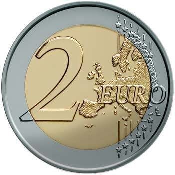 Rewers monety tzw. strona wspólna 2 euro