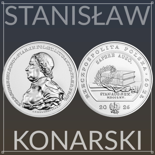 Emisja srebrnej monety 50 zł Skarby sztuki medalierskiej – Stanisław Konarski – NBP 2026